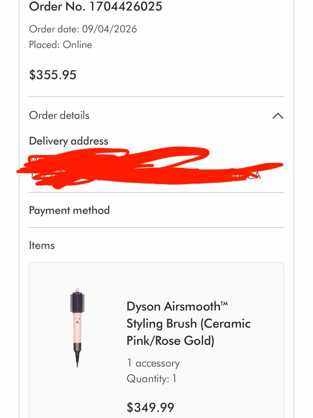 Dyson Airsmooth Styling Brush in Pink and Rose Gold